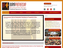 Tablet Screenshot of burmapartnership.org